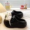 Sapatos Mary Jane EVA perfurados suporte de arco sola grossa leve verão uso externo chinelos criativos bico fechado olho grande feminino alto