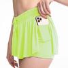 Pantalones cortos deportivos de yoga DK047A personalizados, falda deportiva para correr y fitness, falda holgada con bolsillos, Amazon Explosions