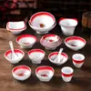 Vajilla de melamina Xiangyuan, plato comercial retro, plato de olla caliente para restaurante, plato de sopa de porcelana de imitación, plato frío de forma especial