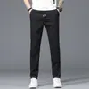 Pantalones Deportivos de Moda Forrados de Polar para Invierno con Cintura Elástica, Pantalones Casuales para Hombre, Pantalones Cálidos de Pierna Recta Ajustados con Estiramiento