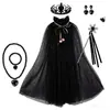 Set de Capa de Halloween, Set Completo de Accesorios de Halloween, Bolsa, Peluca, Aretes, Accesorios para el Cabello, Capa, Corona, Set de Collares
