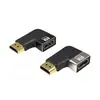 Conector HDMI 2.1 para computadora, decodificador de TV, monitor, proyector, adaptador en ángulo, aleación de aluminio, 8K