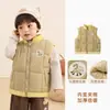Colete Acolchoado Kaka Panda Kids Cardigã de Inverno para Meninas Top Outono/Inverno para Meninos Roupa de Inverno para Bebê