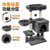 Rascador pequeño para gatos, venta al por mayor para ventas transfronterizas, incluye cama para gatos, poste rascador y árbol para gatos - un juego completo diseñado específicamente para gatitos, con etiquetado gratuito