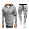 Conjunto de suéter y cárdigan con capucha para hombre, estilo informal, deportivo y fitness, de jacquard, para las cuatro estaciones