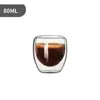Taza de Vidrio de Doble Capa Resistente al Calor de Alto Borosilicato al por Mayor 80ml Taza de Café Taza de Agua Taza con Aislamiento en Forma de Huevo Taza de Leche