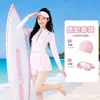 Trajes de baño para niñas de mediana edad y mayores, estilo estudiante de secundaria, estilo de dos piezas conservador con protección solar tipo falda-pantalón para juegos acuáticos al aire libre