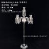 Fornecimento Transfronteiriço de Candelabros Transparentes de Acrílico de Vários Braços em Estilo Europeu para Decoração de Ambiente de Mesa no Local em Salão de Banquete de Casamento