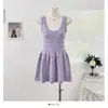Vestido Camisola de Punto Calado con Escote en U sin Mangas Pure Desire Verano 2026 Nuevo Ajustado Favorecedor de Corte A para Figuras Pequeñas