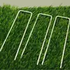 Clavos de Suelo en Forma de U para Césped Artificial, Barrera de Maleza de Acero Inoxidable Materiales de Jardín, Clavos Galvanizados Espesos a Prueba de Óxido para Plantas y Vegetación