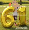 Globo digital grande de aluminio de 90 cm 40 pulgadas dorado plateado arreglo de cumpleaños globo de papel de aluminio