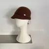 Chapéu de Equitação de Lã Estilo Intelectual Fumeng para Mulheres Outono Inverno Boina Reta Retrô Chapéu Balde Quente Versátil