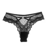 Estilo Nuevo Europeo y Americano Encaje Lunares Malla Tanga Hueco Cintura Baja Pantalones T Lencería Sexy para Mujer Levanta Glúteos Bragas Sexy