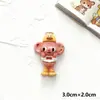 Elefante de Orejas Grandes de Dibujos Animados Brillante DIY Pequeños Accesorios de Resina Llavero Funda de Teléfono Móvil Accesorios para el Cabello