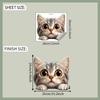 Fun-F704 Exportación Dibujo Animado Gato Curioso Ventana de Cristal de Balcón Fondo del Hogar Embellecimiento Pegatina para Ventana Venta al por Mayor