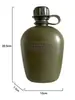 Chaleira Portátil para Viagem ao Ar Livre de 1L, Chaleira Completa, Conjunto de Três Peças, Chaleira Camuflada com Bolsa de Armazenamento, Chaleira de Água para Acampamento
