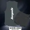 Conjunto Esportivo Masculino Calça de Corrida ao Ar Livre Fitness Verão Basquete Treinamento Secagem Rápida Regata Sem Mangas Roupa de Fitness para Corrida Noturna