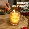 Reitzon LED Lámina de Oro Árbol de Navidad Forma de Corazón Calabaza Cera de Soja Vela Aromática de Interior Regalo Navideño