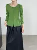 Taochuan 2025 Producto Nuevo Temprano Aspecto Adelgazante Encaje Mohair Tejido Cárdigan para Mujer Cuello Redondo Top Elegante Yl570