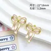 Pingente de Laço Fofo e Simples em Liga Metálica com Gotejamento de Óleo Material para Acessórios de Joias Colar Pulseira Feito à Mão