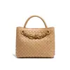 Nova Bolsa Feminina Texturizada para Primavera e Verão 2025 Bolsa Totalmente Feita à Mão Tendência Versátil Bolsa de Ombro de Grande Capacidade Bolsa Transversal