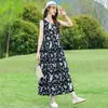 Novo Modelo 2026: Lindo Vestido de Praia da Ilha de Sanya, Vestido Regata sem Mangas, Vestido de Algodão e Seda Estilo Férias, Efeito Emagrecedor