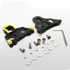 Juego de férulas TB-011 Especial para zapatillas de bicicleta de carretera Equipo de ciclismo rojo y amarillo opcional pedal 6 grados