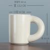Caneca de Cerâmica Grande com Orelha Estilo Nórdico Influenciador Criativo Alça Torta Alça Grossa de Cerâmica Caneca para Leite Café Água