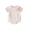Conjunto de Mameluco de Tirantes Rayado Delgado Sencillo de Verano para Bebé Mono de Manga Corta con Broches en la Entrepierna para Bebé Conjunto de Dos Piezas