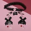 Collares para Hombres y Mujeres, Pinzas Divertidas para Pezones, Arcos de Entrenamiento, Cascabeles, Productos Lindos para Adultos, Juguetes Alternativos