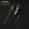 Fengyun anime periférico COS shenglonger espada de dois pólos sombra real surpresa faca silenciosa capa de couro modelo de liga ornamentos de brinquedo