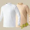 280g Terciopelo AlemánOtoño/Invierno Doble Cara Cepillado Terciopelo Cuello Alto Manga Larga para Hombre Caliente Capa Base Ropa de Otoño Camiseta Interior