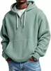 Sudadera con capucha de manga larga de gofre nueva y de moda transfronteriza europea y americana para hombre, color liso, holgada, deportiva, casual, ropa para hombre