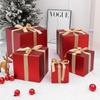 Navidad Venta al por Mayor Decoraciones de Año Nuevo Cajas de Regalo Rojas Adornos Exhibición Arreglo Escena de Ventana de Centro Comercial