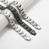 Comercio electrónico transfronterizo que vende pulseras magnéticas de acero inoxidable europeas y americanas, cuatro en uno, pulseras de energía para hombres, joyas al por mayor