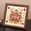 Dios de la Riqueza Bendición de la Fortuna Serie Pintura de Perlas DIY Vestíbulo Festivo Sala de Estar Año Nuevo Mesa Decorativa Pintura Adorno
