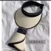 Verão Ins Guarda-sol Cola Preta Chapéu Estilo Coreano Vazio Top Protetor Solar Chapéu Internet Popular Mulheres Chapéu de Palha Moda Headband Chapéu de Sol
