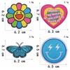 Jianxing en stock nuevo personalizado transfronterizo para niña bordado a máquina logotipo bordado parches de tela decoración de ropa parches adhesivos con pegamento trasero