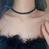 Collar de Cristal con Flor de Gota de Aceite de Perla, Estilo Oscuro Dulce y Fresco, Cadena de Clavícula de Nicho, Joyería de Diseño de Lujo Ligero de Alta Gama para Mujeres