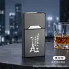 Novo porta-cigarros recarregável com isqueiro, design integrado, resistente à pressão, à prova de umidade, tampa flip magnética, capacidade super grande para 20 cigarros, pacote masculino