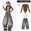 Ropa para Niñas de Jazz Danza Urbana de Moda Trajes de Presentación de Street Dance para Niños Estilo Dulce y Fresco para Grupos de Niñas Disfraces de Presentación de Baile para Niños