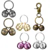 Llavero de Campana de Latón Transfronteriza Campana de Gato y Perro, Crujiente DIY para Collar de Mascota Clip para Perro Campana de Metal Colgante para Mochila