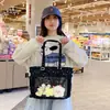 Nueva Bolsa de Hombro Ligera Cruzada Transparente con Insignia Estilo Japonés de Alta Apariencia Color Caramelo Chica Dulce