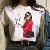 Moda Feminina Estampa Camiseta Feminina Nova Preta Feminina P