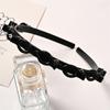 Acessórios de cabelo simples tinta spray moda faixa de cabelo preta ondulada lavagem de rosto maquiagem faixa de cabelo antiderrapante para prender o cabelo