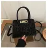 Bolso Cubo Portátil Retro 2026 Comercio Exterior Invierno Nueva Moda Bolso de Hombro Texturizado Bolso Cruzado Casual Versátil