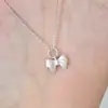 Mini Colar com Laço Fosco para Mulheres, Corrente Fina Simples, Corrente de Clavícula, Estilo Nicho, Delicado e Versátil, Adequado para o Deslocamento Diário de Estudantes