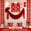 Decoración de mesita de noche diseño de habitación de bodas dormitorio de mujer casa nueva flor de boda de hombre pared del dormitorio principal