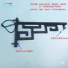Novo Suporte para Lanterna Estilo Chinês Lâmpada de Parede Externa de Ferro Forjado Haste Rosqueável Suporte de Parede Abraçador de Poste Acessórios para Suporte de Cesta de Flores