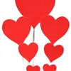 Decoración de Pastel para el Día de San Valentín Brillo Traje de Amor Rojo Tamaño Tarjeta de Amor Estrella de Cinco Puntas Enchufe de Cumpleaños